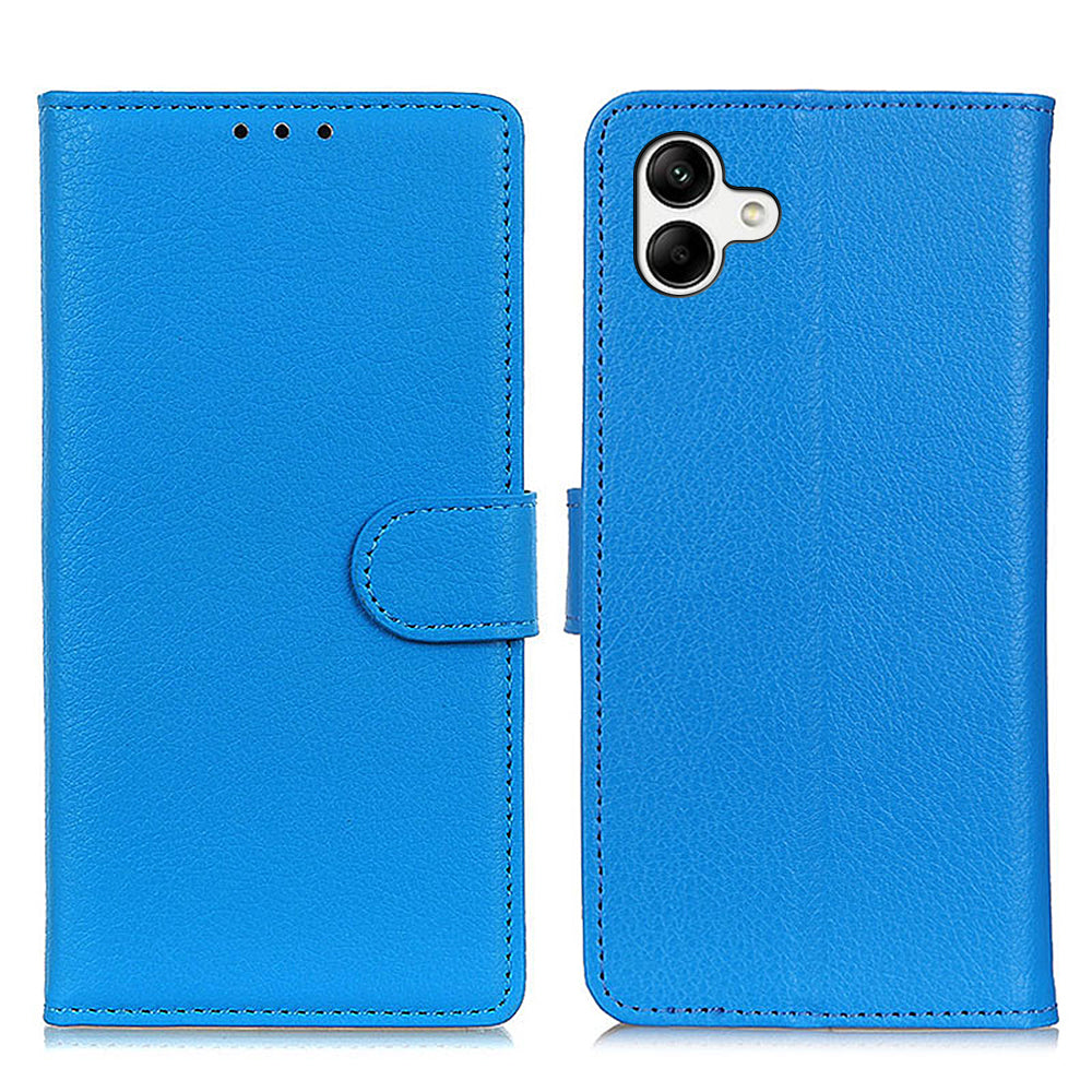 For Samsung Galaxy A05 4G Case Wallet Stand Litchi Texture PU Leather Phone Cover For Samsung Galaxy A05 4G Case Wallet Stand Litchi Texture PU Leather Phone Cover